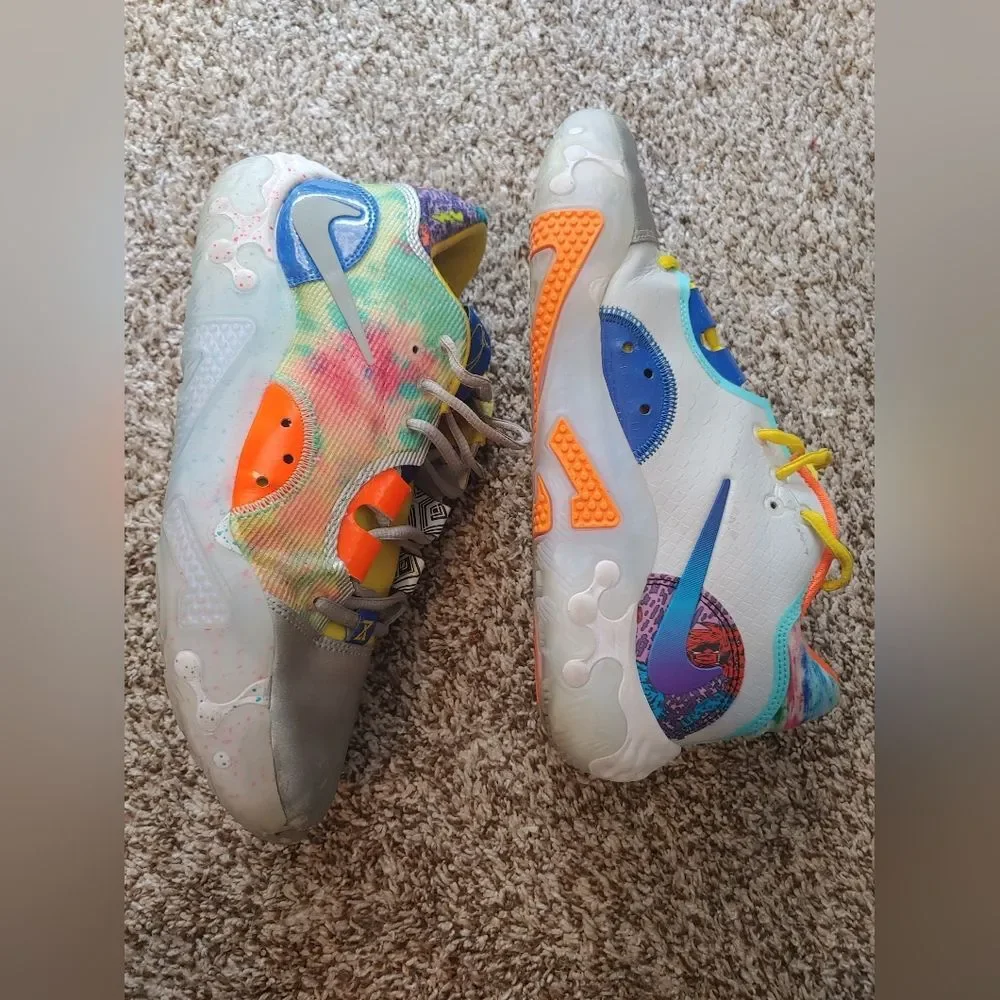 Nike Paul George Sneakers PG 6 'What The' Multicolor Shoes Men's Size 9
